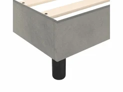 Best Clicnbuy Estructura de cama box spring terciopelo gris claro 140x190 cm