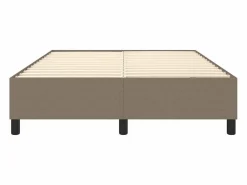 Clicnbuy Estructura de cama box spring tela gris taupe 140x190 cm