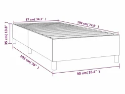 Hot Clicnbuy Estructura de cama box spring tela azul 90x190 cm
