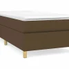 Clicnbuy Estructura de cama box spring tela marrón 90x200 cm