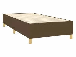 Clicnbuy Estructura de cama box spring tela marrón 90x200 cm