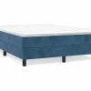 Estructura de cama box spring terciopelo azul oscuro 140x190 cm Somier - 140X190Cm
