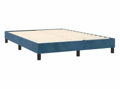 Estructura de cama box spring terciopelo azul oscuro 140x190 cm Somier - 140X190Cm