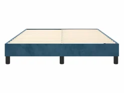 Estructura de cama box spring terciopelo azul oscuro 140x190 cm Somier - 140X190Cm