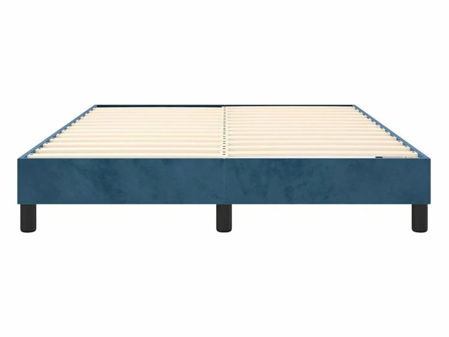 Estructura de cama box spring terciopelo azul oscuro 140x190 cm Somier - 140X190Cm