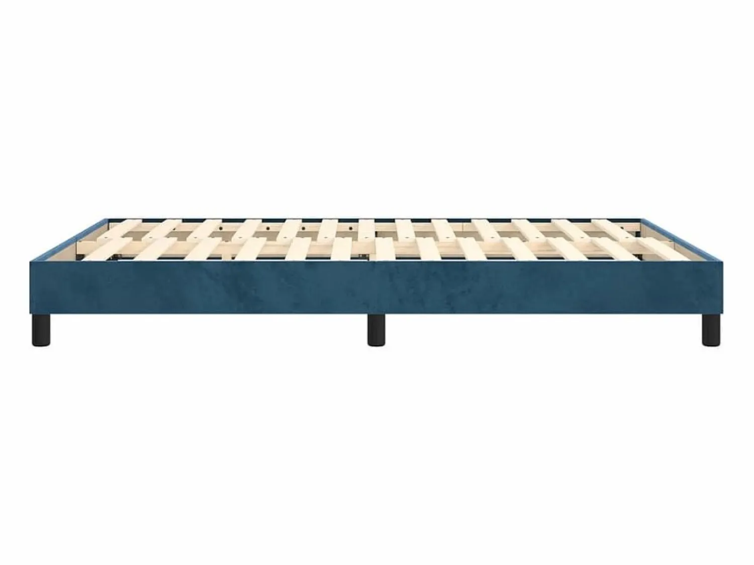Estructura de cama box spring terciopelo azul oscuro 140x190 cm Somier - 140X190Cm