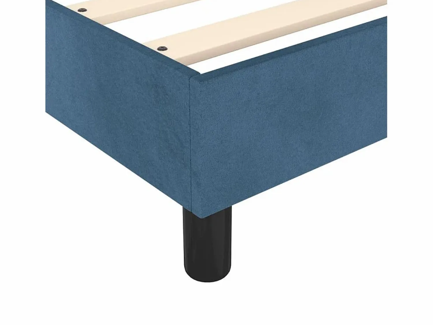 Estructura de cama box spring terciopelo azul oscuro 140x190 cm Somier - 140X190Cm