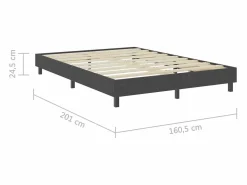 Best Clicnbuy Estructura de cama Box Spring tela gris 160x200 cm