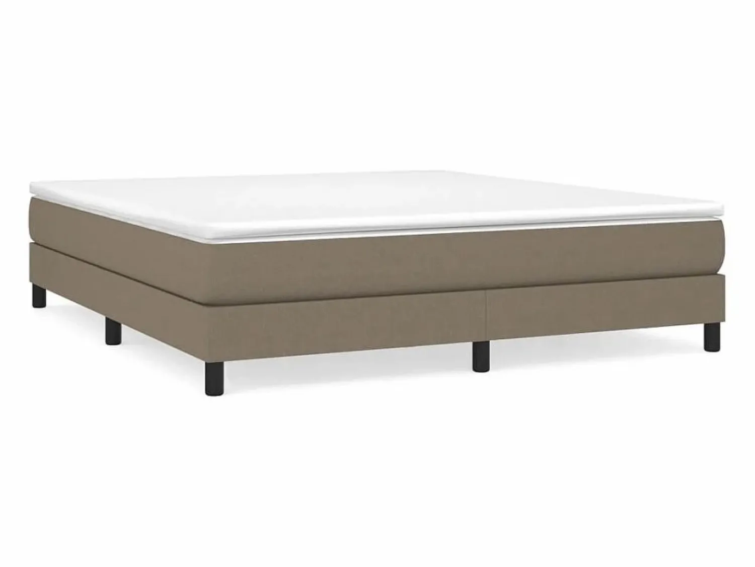 Clicnbuy Estructura de cama box spring tela gris taupe 180x200 cm