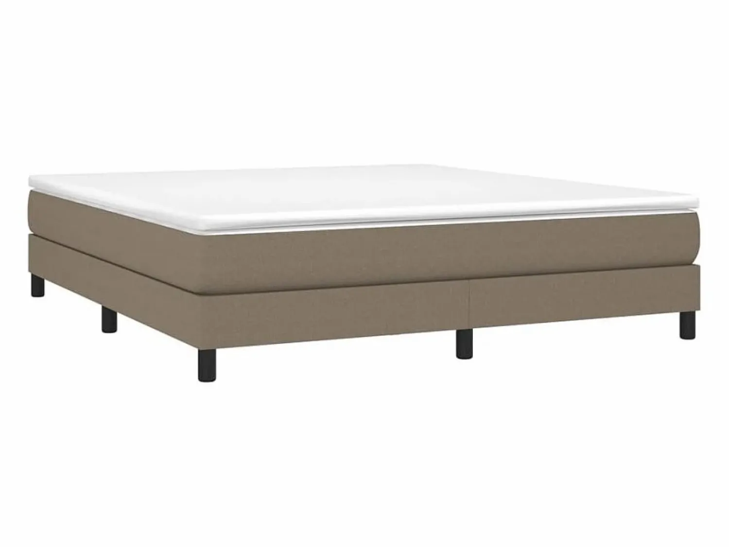 Clicnbuy Estructura de cama box spring tela gris taupe 180x200 cm