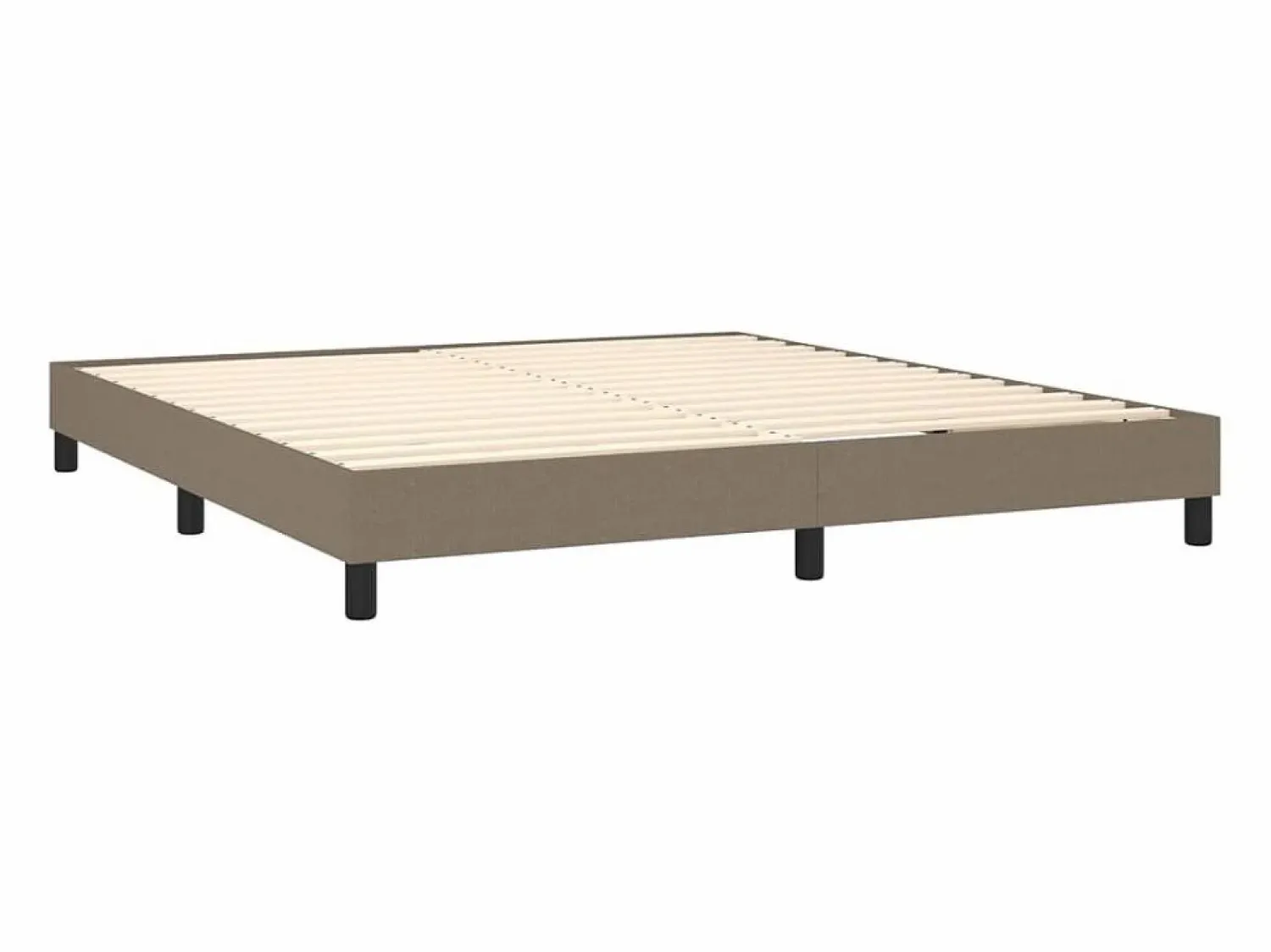 Clicnbuy Estructura de cama box spring tela gris taupe 180x200 cm