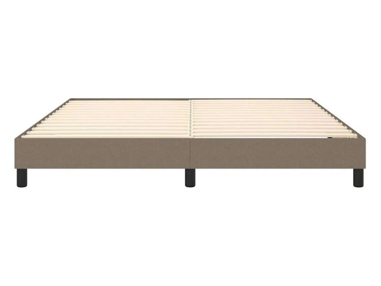 Clicnbuy Estructura de cama box spring tela gris taupe 180x200 cm