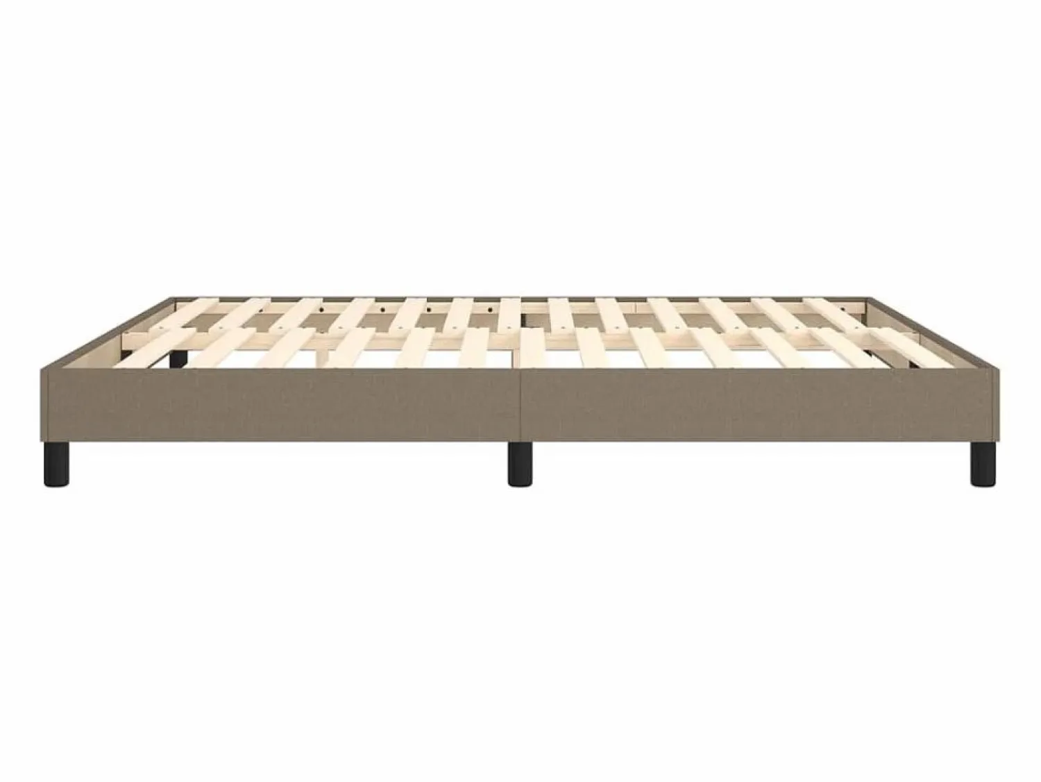 Clicnbuy Estructura de cama box spring tela gris taupe 180x200 cm