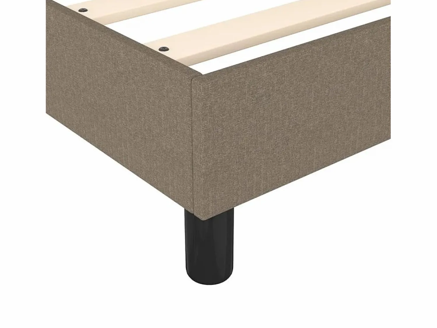 Clicnbuy Estructura de cama box spring tela gris taupe 180x200 cm