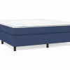 Online Clicnbuy Estructura de cama box spring tela azul 160x200 cm