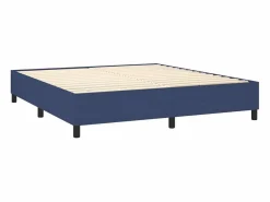 Online Clicnbuy Estructura de cama box spring tela azul 160x200 cm
