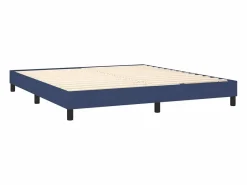 New Clicnbuy Estructura de cama box spring tela azul 180x200 cm