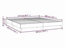 New Clicnbuy Estructura de cama box spring tela azul 180x200 cm