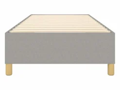 Clicnbuy Estructura de cama box spring tela gris claro 90x200 cm
