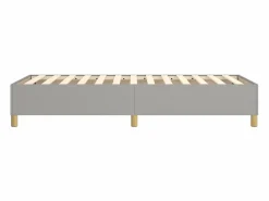 Clicnbuy Estructura de cama box spring tela gris claro 90x200 cm