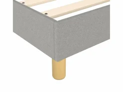 Clicnbuy Estructura de cama box spring tela gris claro 90x200 cm