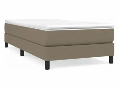 Discount Clicnbuy Estructura de cama box spring tela gris taupe 90x190 cm