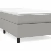 Estructura de cama box spring tela gris claro 90x190 cm Somier - 90X190Cm
