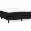 Clicnbuy Estructura de cama box spring tela negro 140x200 cm