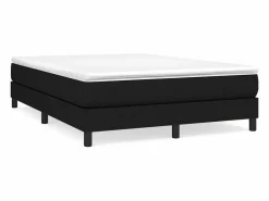 Clicnbuy Estructura de cama box spring tela negro 140x200 cm