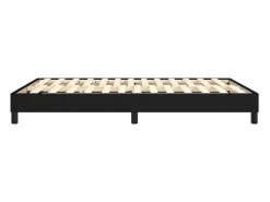 Clicnbuy Estructura de cama box spring tela negro 140x200 cm