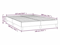 Clicnbuy Estructura de cama box spring tela negro 140x200 cm