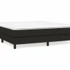 Clicnbuy Estructura de cama box spring tela negro 160x200 cm