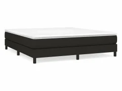 Clicnbuy Estructura de cama box spring tela negro 160x200 cm