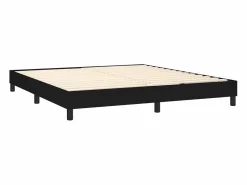 Clicnbuy Estructura de cama box spring tela negro 160x200 cm