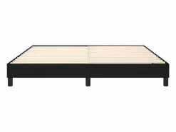 Clicnbuy Estructura de cama box spring tela negro 160x200 cm