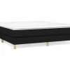 Clicnbuy Estructura de cama box spring tela negro 160x200 cm