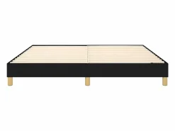 Clicnbuy Estructura de cama box spring tela negro 160x200 cm