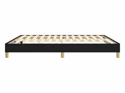 Clicnbuy Estructura de cama box spring tela negro 160x200 cm