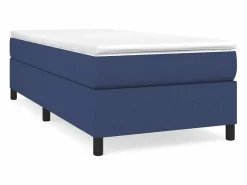 Clicnbuy Estructura de cama box spring tela azul 80x200 cm