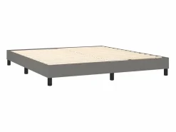 Hot Estructura de cama box spring tela gris oscuro 180x200 cm Somier Tapizado|Somier - 180X200Cm