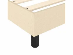 Online Clicnbuy Estructura de cama box spring tela color crema 100x200 cm