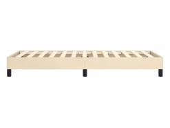 Online Clicnbuy Estructura de cama box spring tela color crema 100x200 cm