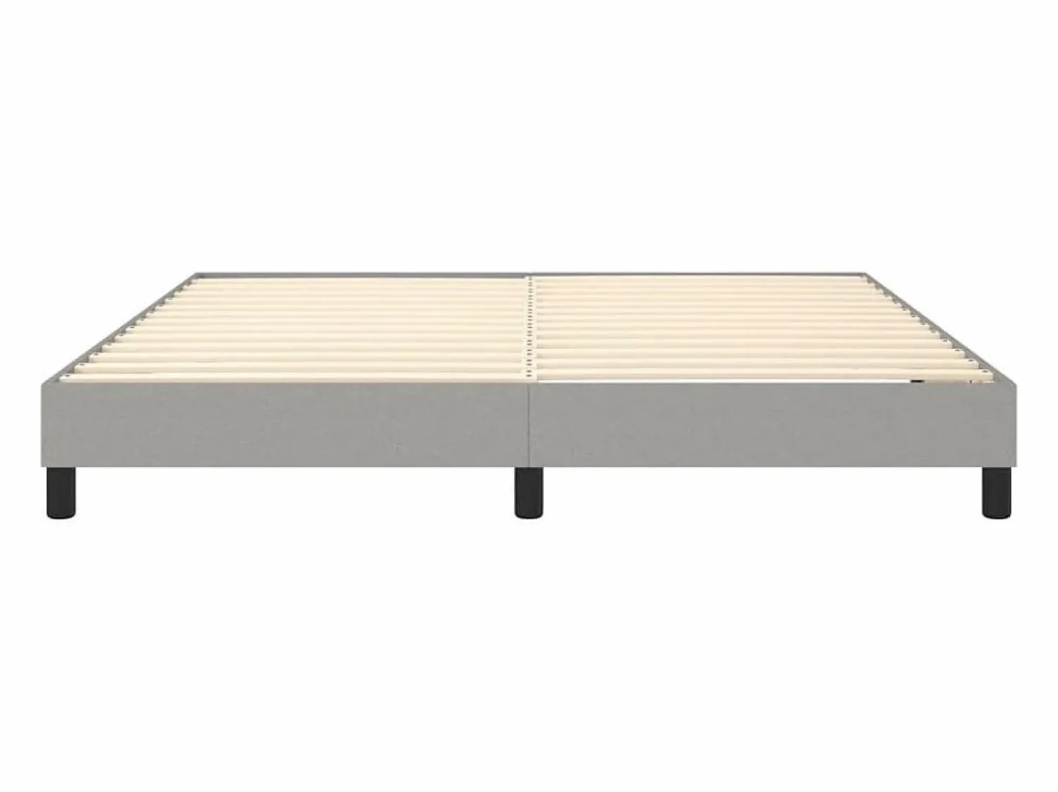 Estructura de cama box spring tela gris claro 160x200 cm Somier - 160X200Cm