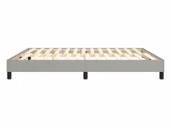 Estructura de cama box spring tela gris claro 160x200 cm Somier - 160X200Cm