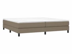 Estructura de cama box spring tela gris taupe 200x200 cm Somier Tapizado