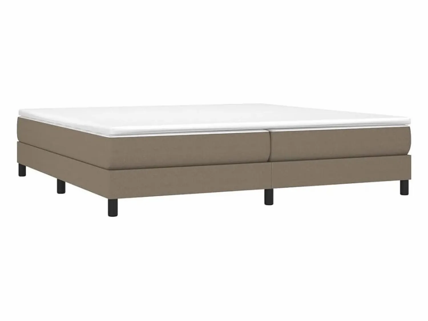 Estructura de cama box spring tela gris taupe 200x200 cm Somier Tapizado