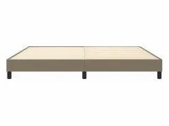 Estructura de cama box spring tela gris taupe 200x200 cm Somier Tapizado