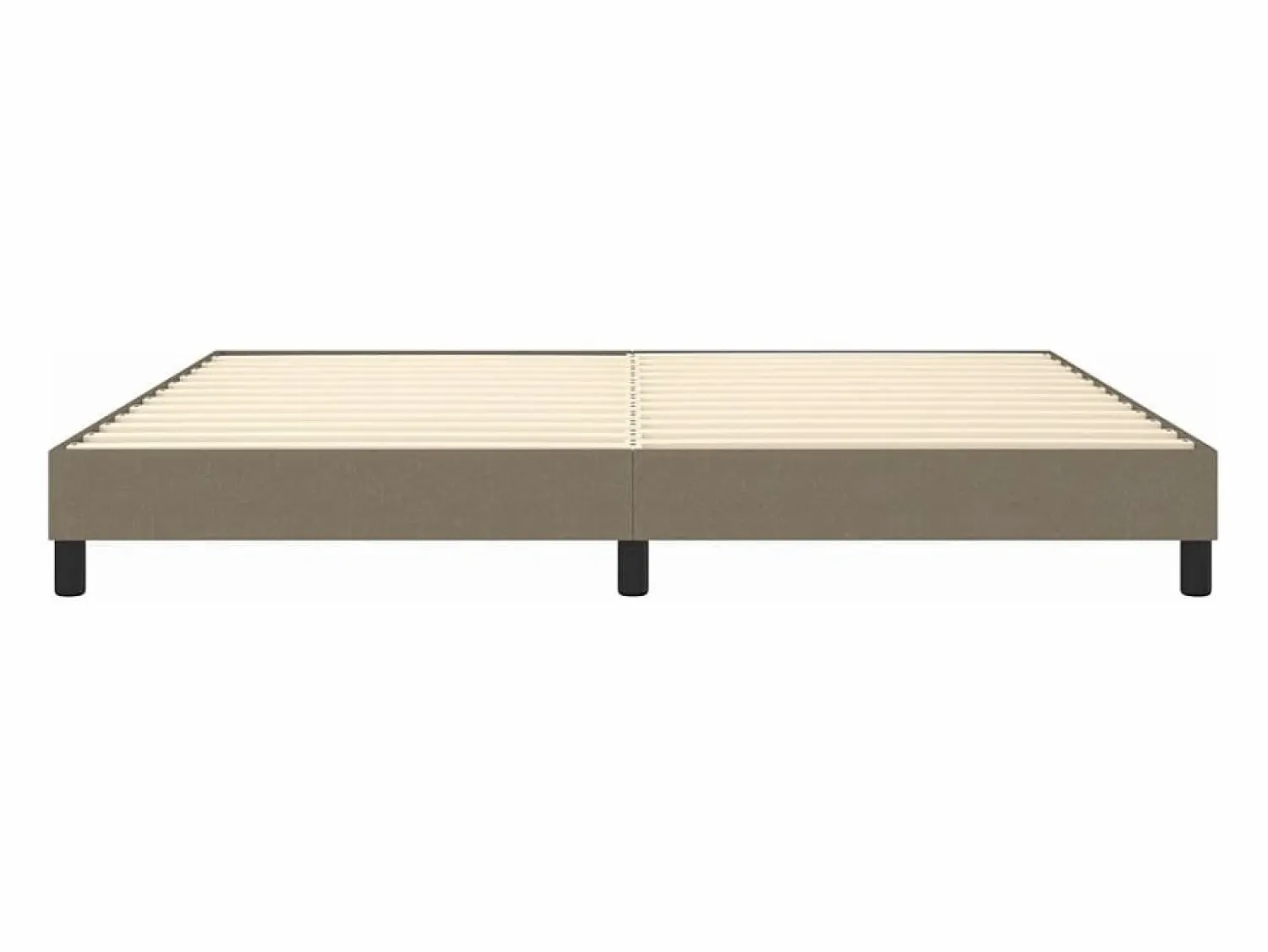 Estructura de cama box spring tela gris taupe 200x200 cm Somier Tapizado