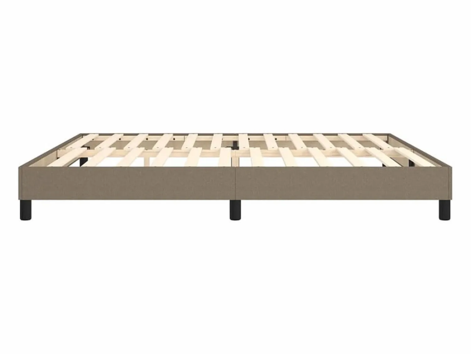 Estructura de cama box spring tela gris taupe 200x200 cm Somier Tapizado