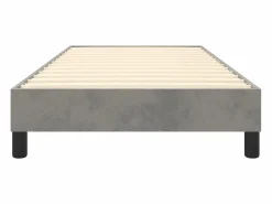 Hot Estructura de cama box spring terciopelo gris claro 100x200 cm Somier Tapizado